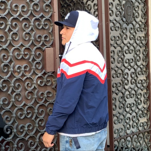 Men's Fila White | Navy | Red Rugger Lightweight Jacket - Picture 2 of 2